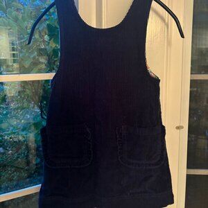 Girls Boden Navy Corduroy Dress- Size 3-4Y